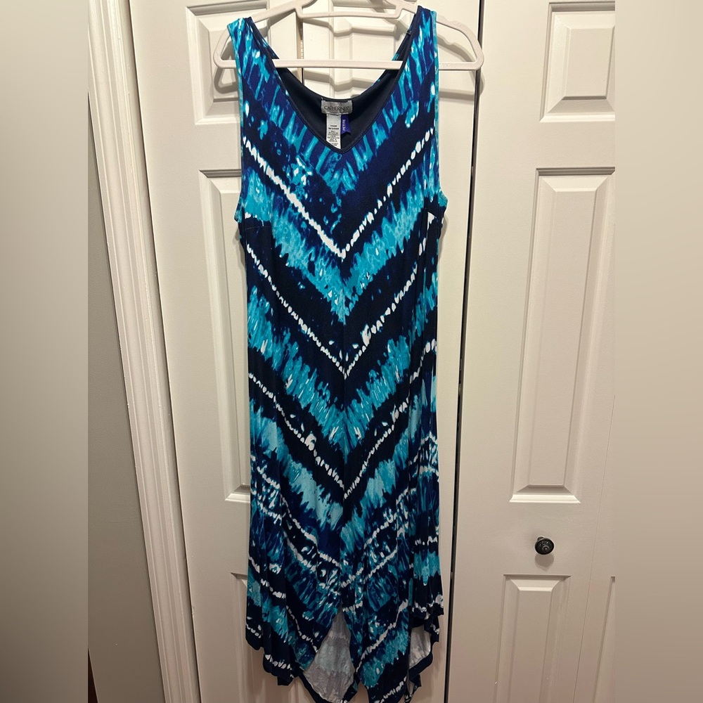 Catherine's: Multi Colored Turquoise Sundress Size: 18/20 Women's Petite